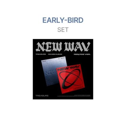 TREASURE 4th Mini Album NEW WAV (RED Ver. / ICE Ver. Set) + Weverse Gift PRE - ORDER