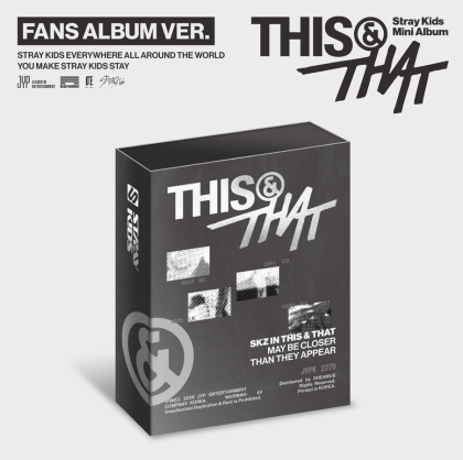 Stray Kids – THIS & THAT (FANS ALBUM Ver.) + Random Photocard (APPLE MUSIC) 