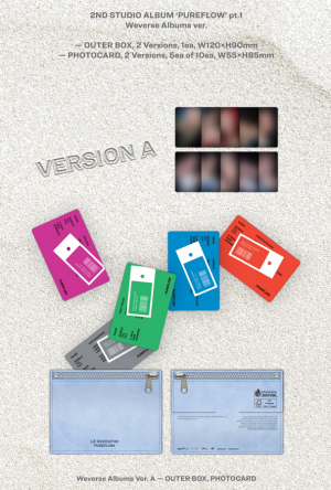 LE SSERAFIM - 2nd Studio Album ‘PUREFLOW’ pt.1 (Weverse Albums ver.) PRE - ORDER 