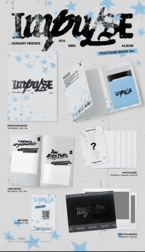 Xdinary Heroes IMPULSE postcard book ver K-Pop албум опаковка