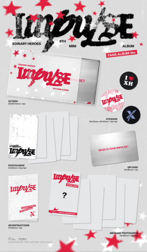 Xdinary Heroes IMPULSE FANS ALBUM ver K-Pop албум опаковка