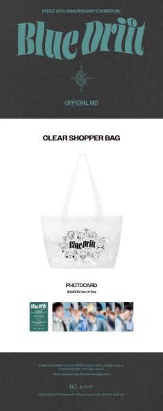 ATEEZ BLUE DRIFT Clear Shopper Bag