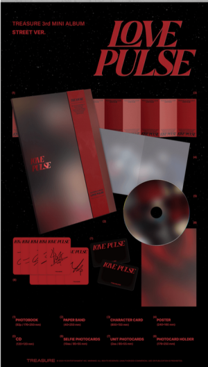 TREASURE - 3rd MINI ALBUM [LOVE PULSE] (METAL / STREET / ROCKCHIC VER.) PRE - ORDER 