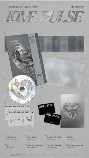 TREASURE - 3rd MINI ALBUM [LOVE PULSE] (METAL / STREET / ROCKCHIC VER.) PRE - ORDER 