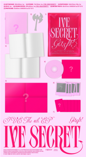 IVE - THE 4TH EP [IVE SECRET] (Shh! ver. / Gasp! ver. / Psst! ver.) PRE - ORDER 