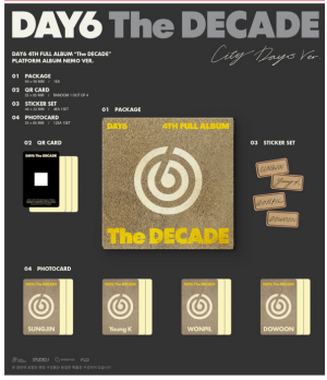 DAY6 - The DECADE (PLATFORM ALBUM NEMO VER.) PRE - ORDER 