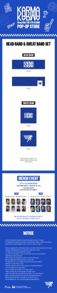 Stray Kids - POP-UP STORE [KARMA] MD : HEAD BAND & SWEAT BAND SET PRE - ORDER 