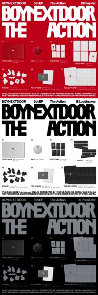 BOYNEXTDOOR - The Action (Play ver. / Loading ver. / Pause ver.) + Random Photocard (APPLE MUSIC) PRE - ORDER 
