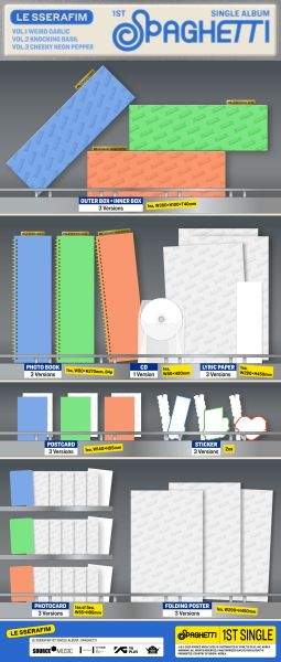 LE SSERAFIM - SPAGHETTI  + Random Photocard (SW) PRE - ORDER 