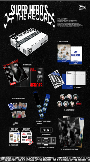 P1Harmony - 2026 SEASON'S GREETINGS [SUPER HERO'S OFF THE RECORDS] + Random Photocard (SW) PRE - ORDER 