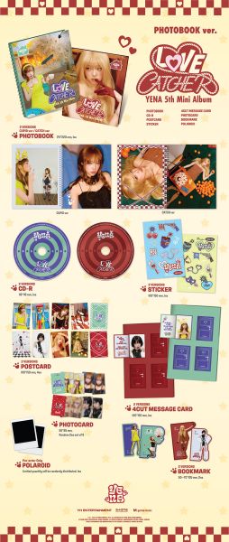 YENA - 5TH MINI ALBUM LOVE CATCHER (PHOTOBOOK ver.) + Random Photocard (APPLE MUSIC) PRE - ORDER