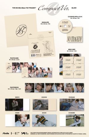 TWS - 5th Mini Album 'NO TRAGEDY' COMPACT Ver. (BLUSH)  + Random Photocard (APPLE MUSIC) PRE - ORDER 