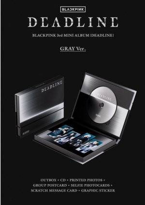 BLACKPINK - DEADLINE (GRAY Ver.) + 1 random photocard + 1 random shared individual jacket photocard (YG)  PRE - ORDER 